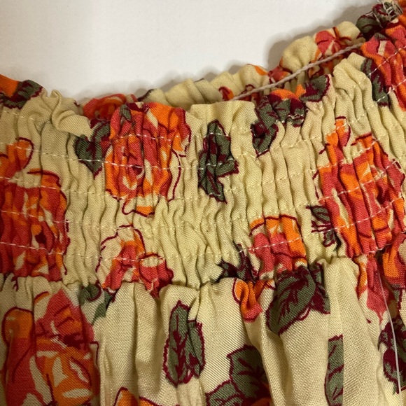 Adam Levine orange/cream flower skirt Size Junior S - Picture 3 of 6